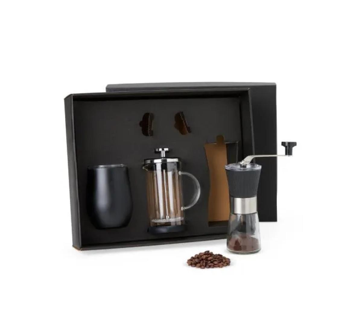 Kit para Café Vidro e Inox com Copo Térmico