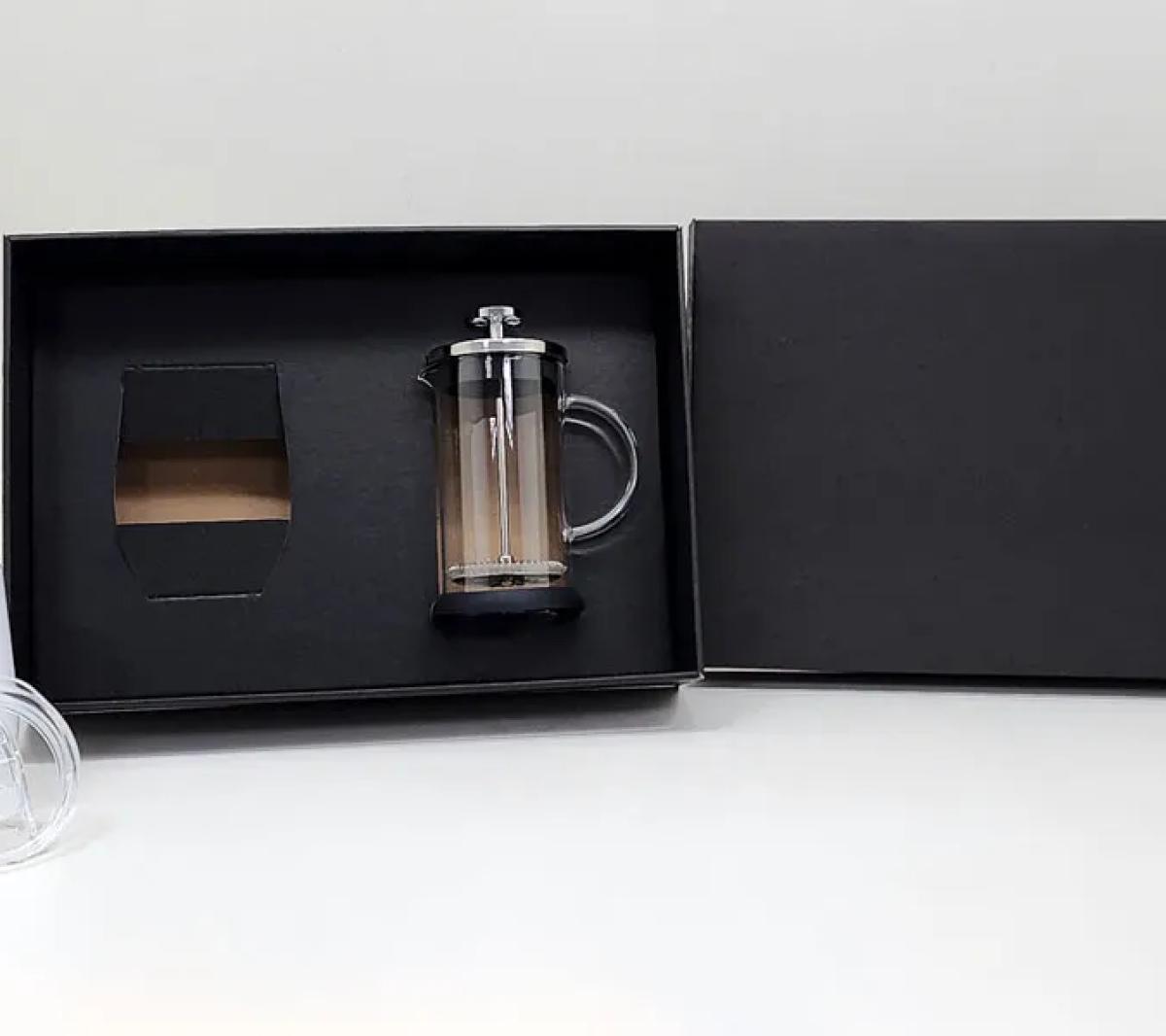 Kit Prensa Francesa Vidro e Copo Térmico Inox