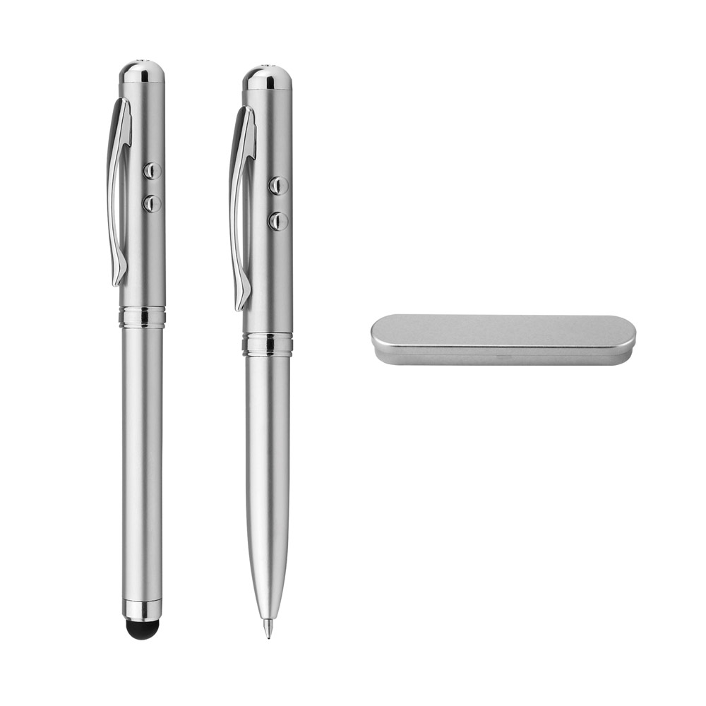 Esferográfica Multifunções em Metal 125mm