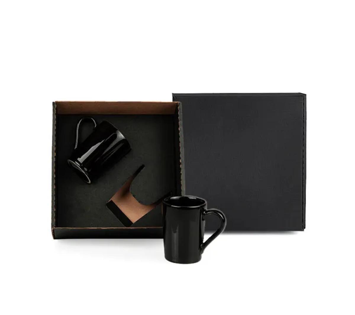 Kit Canecas Cerâmica Preta 230ml