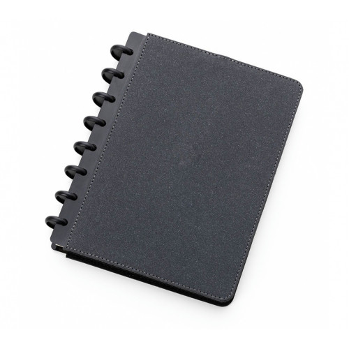 Caderno Couro Sintético 80 Folhas Destacáveis 22.3x18cm