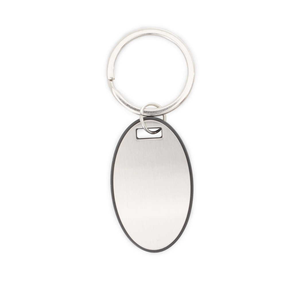 Chaveiro Oval Plástico e Metal