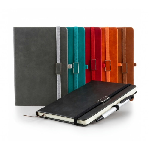 Bloco de Anotações Emborrachado Sem Pauta Nylon 21,4x14,7cm