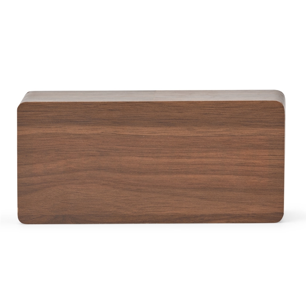 Relógio Despertador de Madeira com Painel Led 7x15cm