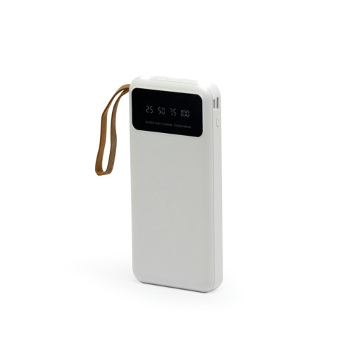 Power bank Plástico Multifuncional com Display couro sintético