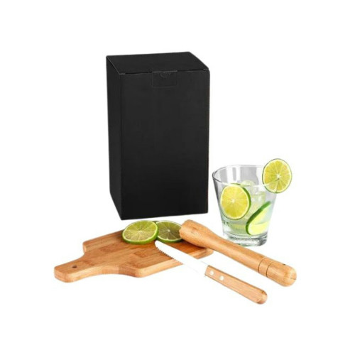 Kit Caipirinha 4 Peças em Bambu 22x13cm