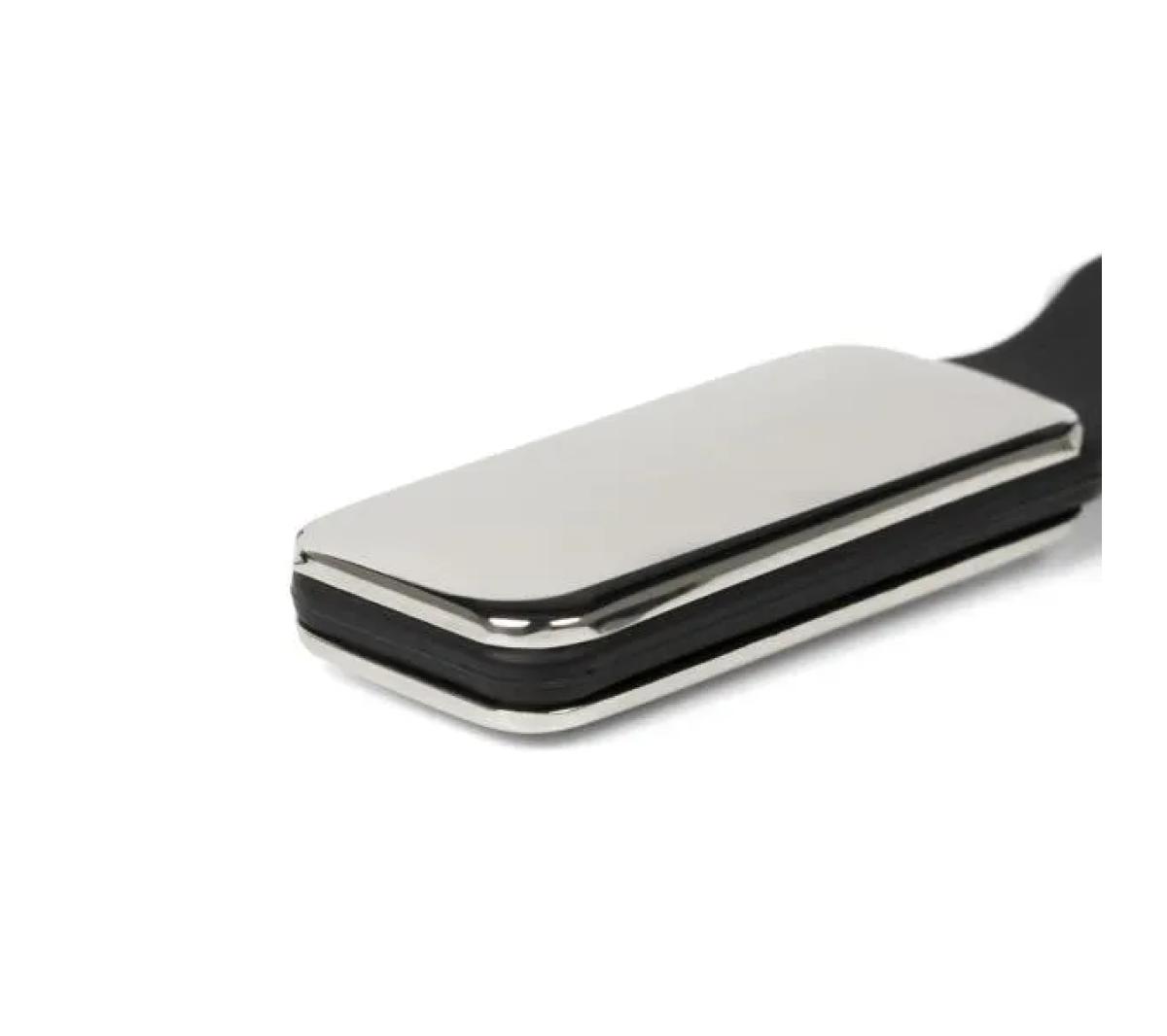 Chaveiro em Metal Prata/Preto