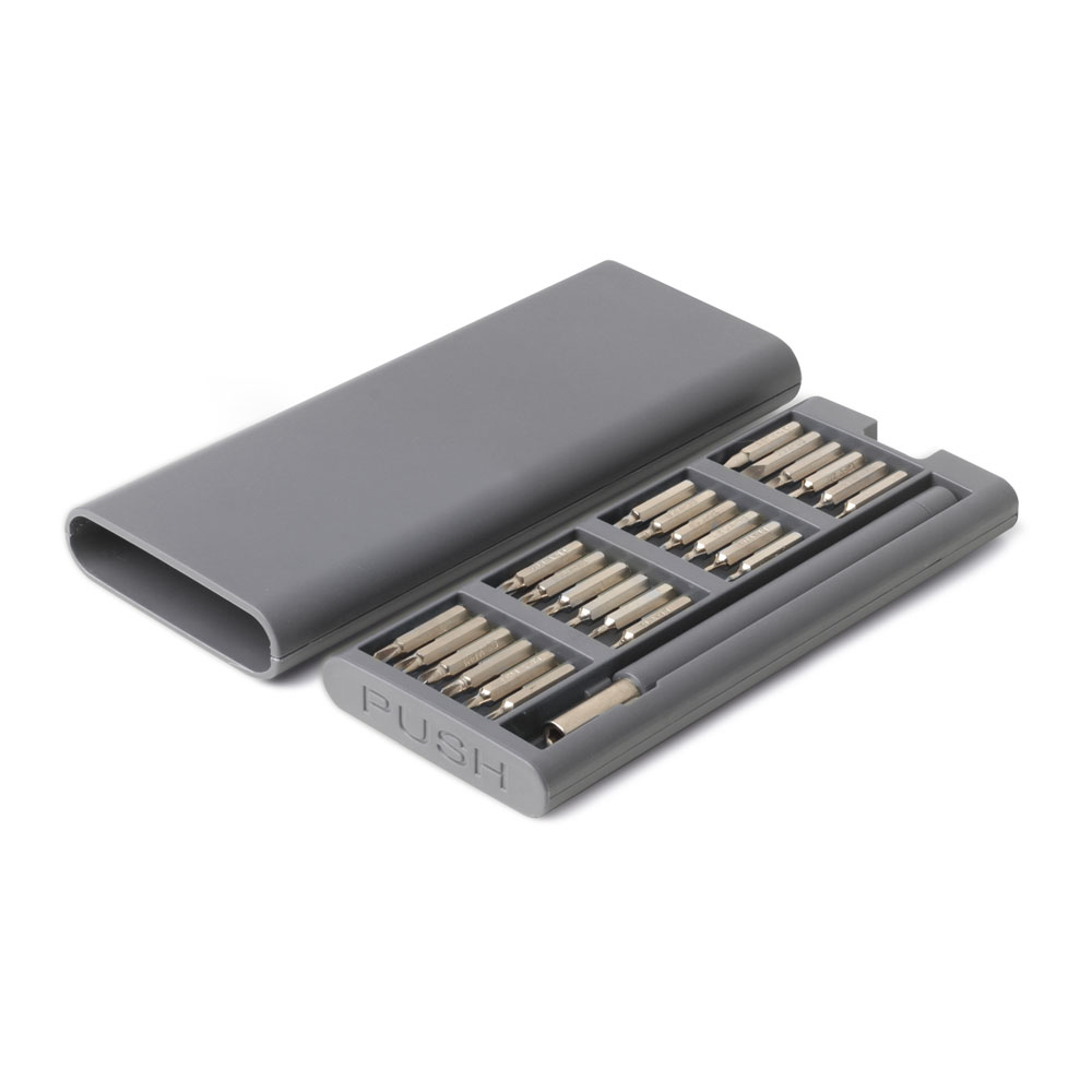 Kit Ferramentas Plástico ABS 24 Pontas Inox 16,5x6,7cm