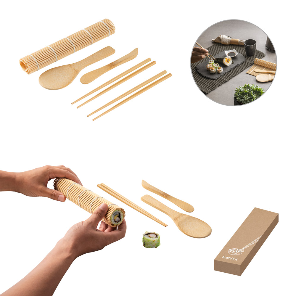 Kit para Sushi em Bambu 245x100mm