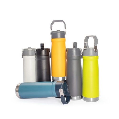 Garrafa Térmica Inox 630ml com Canudo