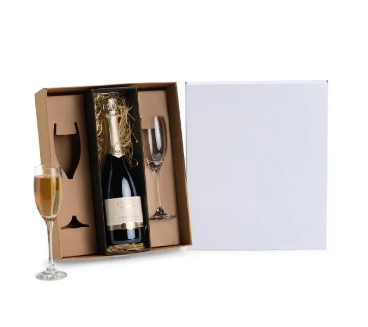 Jogo de Taças de Vidro para Champagne 190ml - 2 Pçs