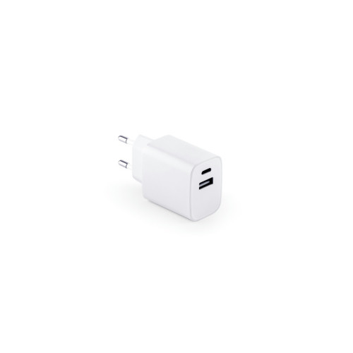 Adaptador de Corrente USB-C/A em ABS 20W 81x40mm