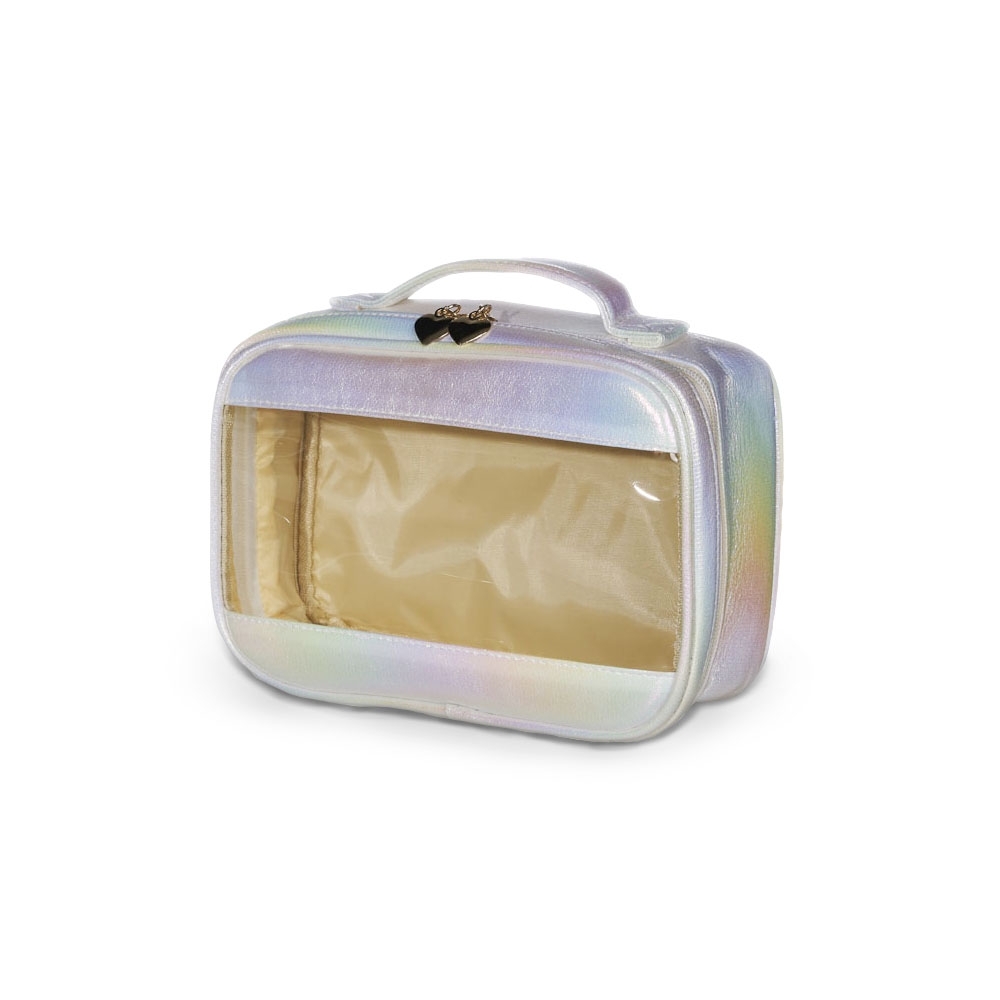 Necessaire PVC Holográfica Resistente à Água 14,5x21cm