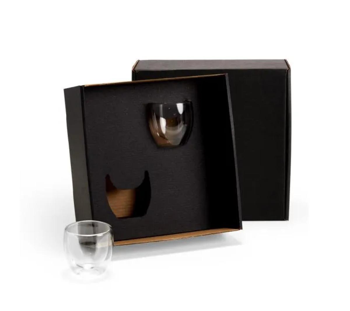 Conjunto Copos Vidro Parede Dupla 100ml