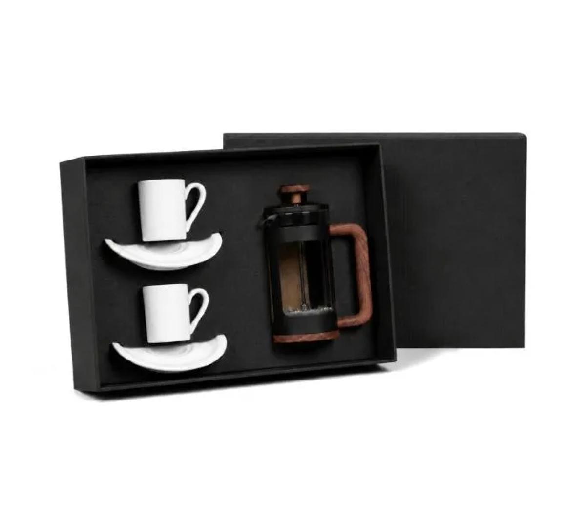 Conjunto de Café em Vidro e Porcelana