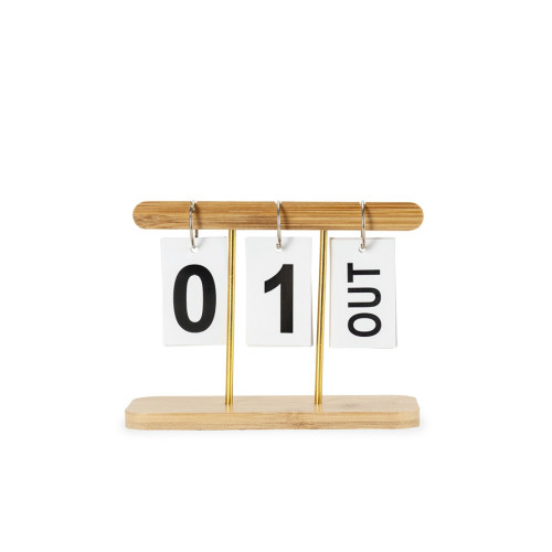 Calendário Permanente de Mesa em Bambu 20cm