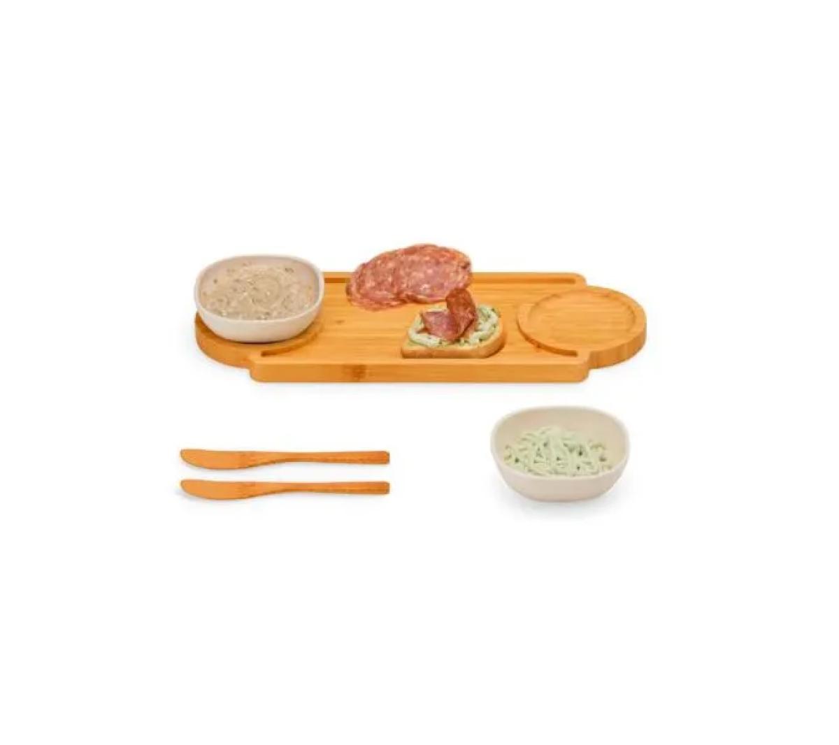 Conjunto para Petiscos Bambu 5 Peças