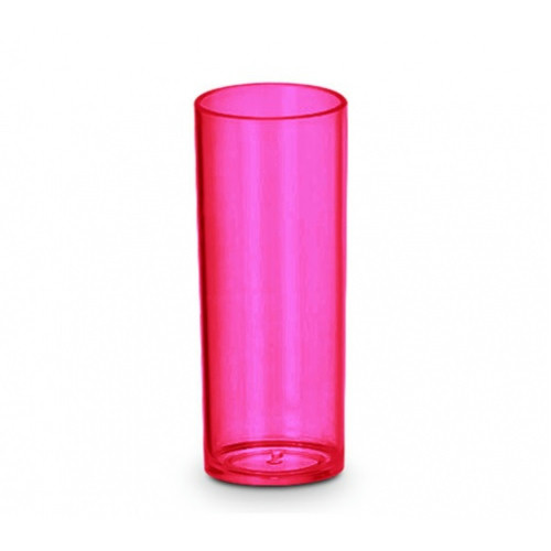 Copo Long Drink Plástico 350ml Rosa Neon
