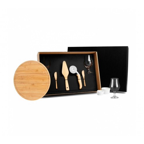 Kit para Pizza e Petisco em Bambu 575x395mm