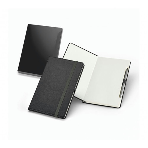 Bloco A4 Capa Dura Couro Sintético com Caneta Metal 139x216mm