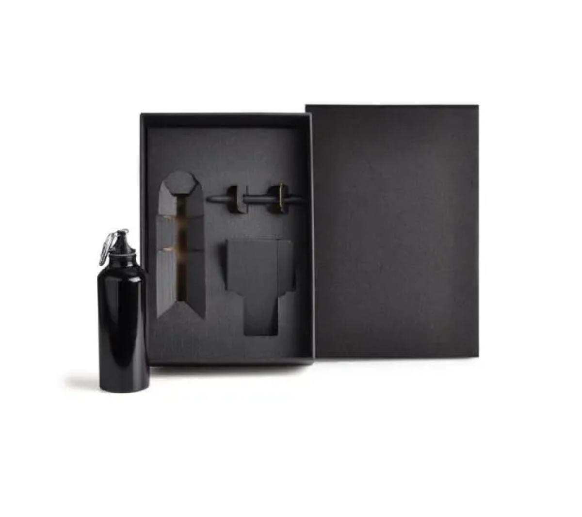 Kit Squeeze Alumínio Caderno Caneta 3 Peças 355x245mm