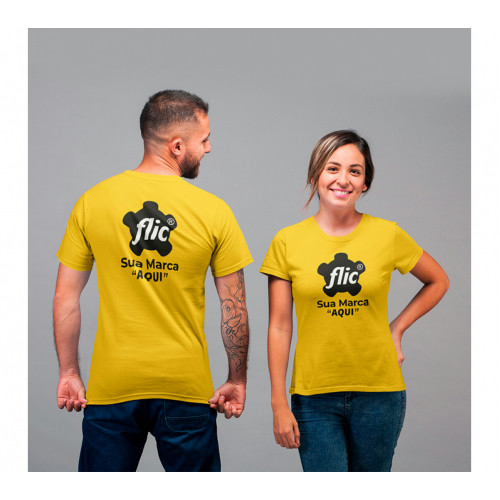 Camiseta Algodão Fio 30.1 Amarela