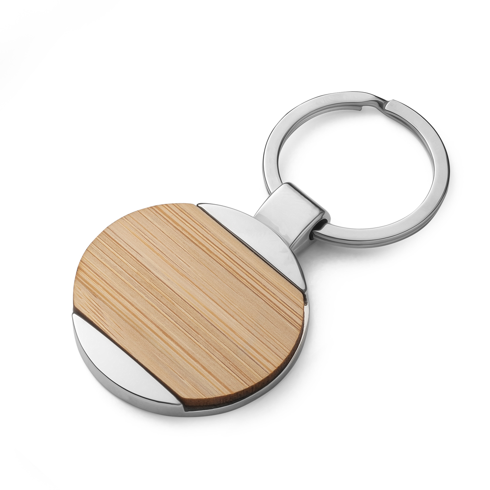 Chaveiro Bambu e Metal 7,2x3,8cm
