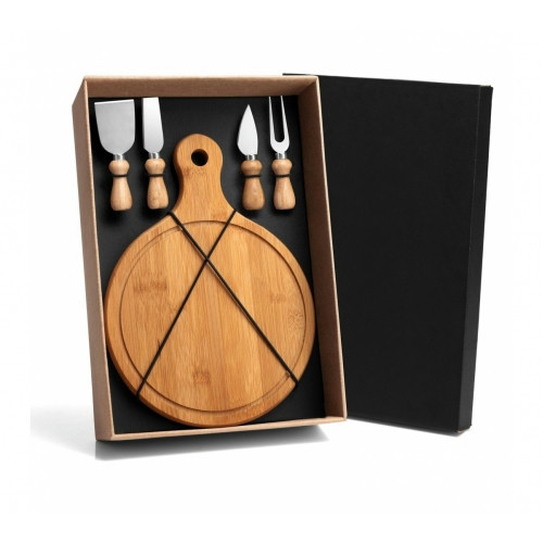 Kit Queijo Bambu e Inox 30x22cm