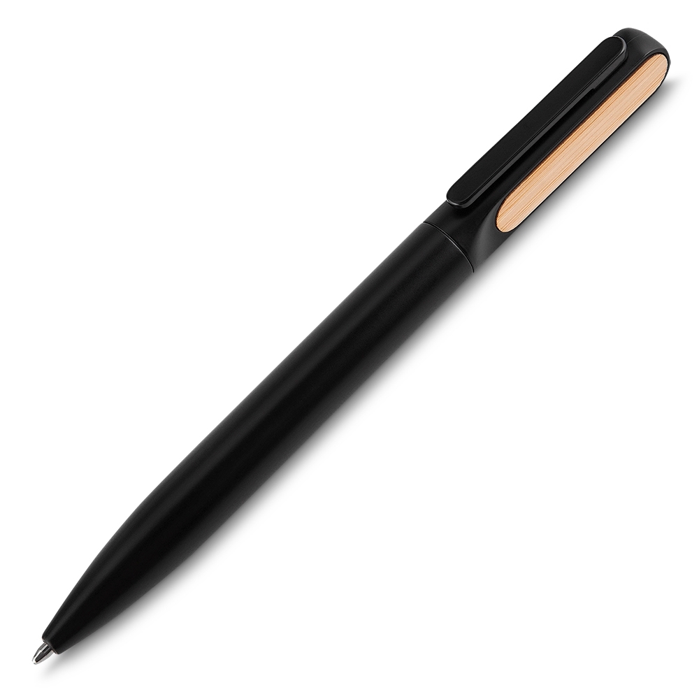 Caneta Metal com Estojo Bambu
