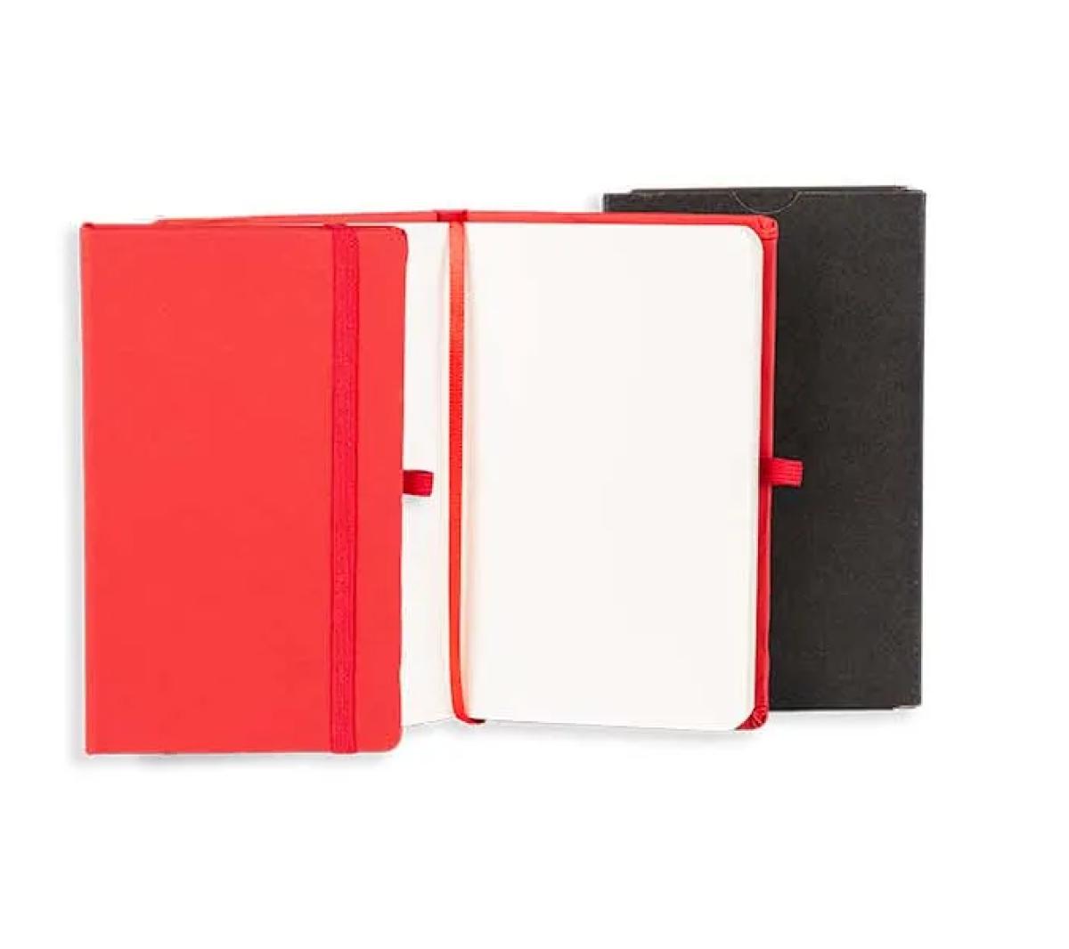 Caderneta Capa Dura PU S/ Pauta 9,5x15,5 Cm 80 Folhas