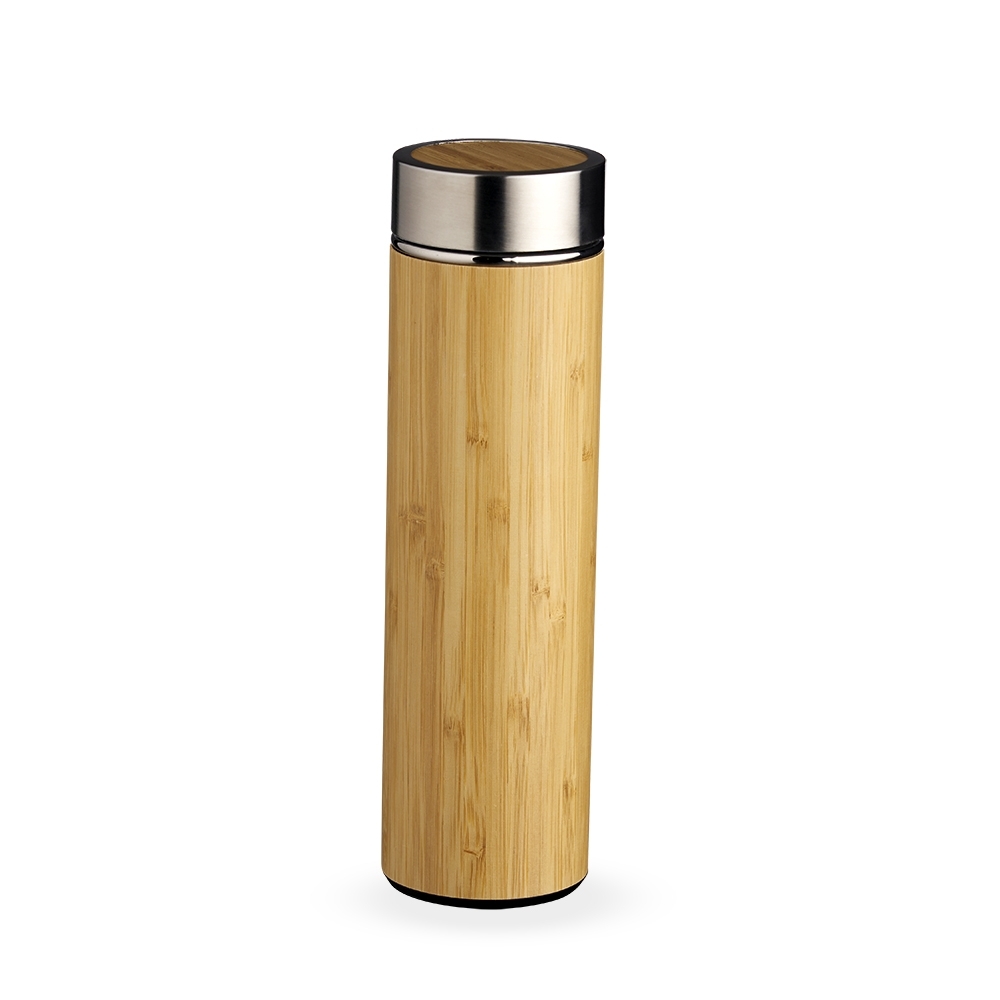 Garrafa Térmica Bambu e Inox 500ml