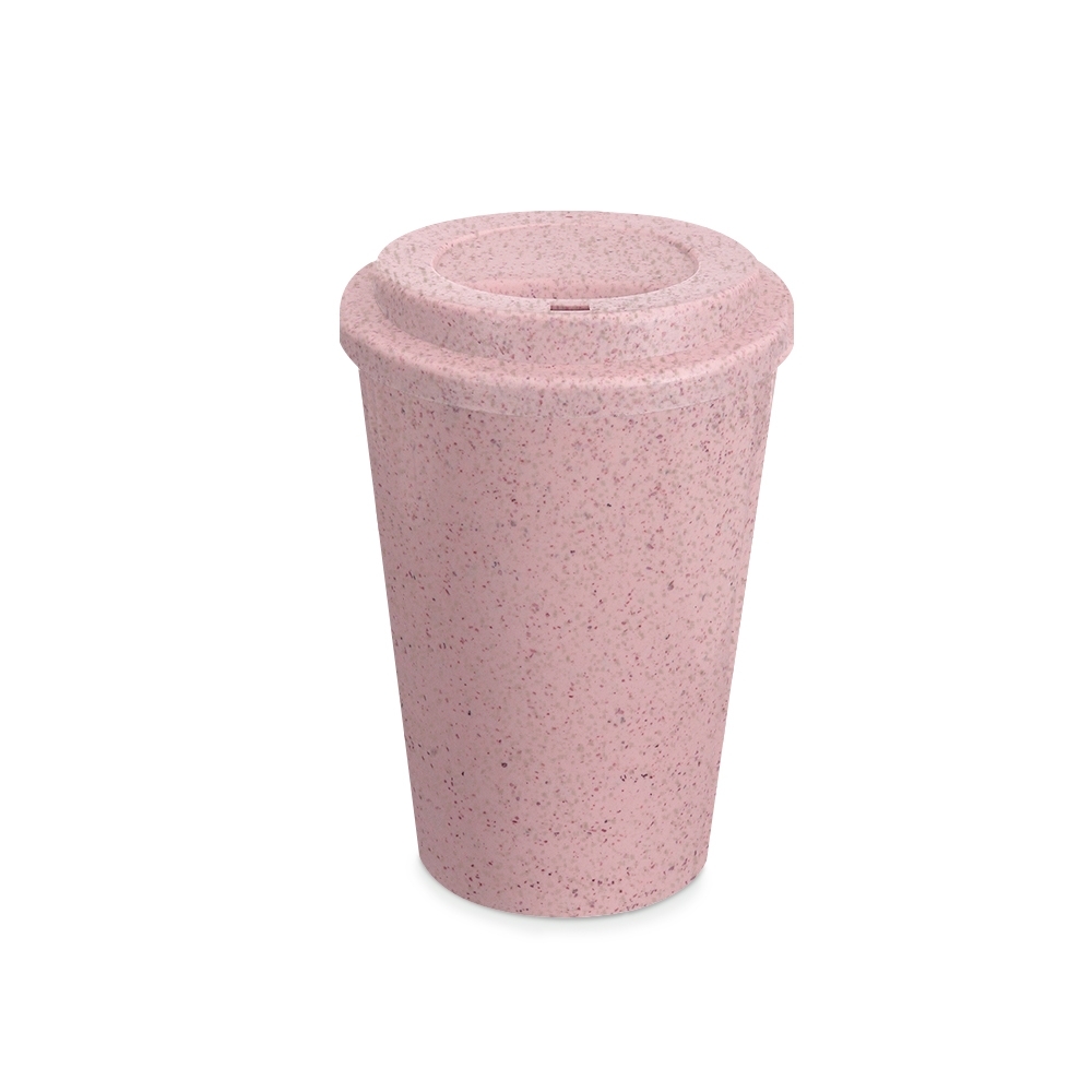 Copo Fibra de Arroz e Polipropileno c/ Tampa 450ml