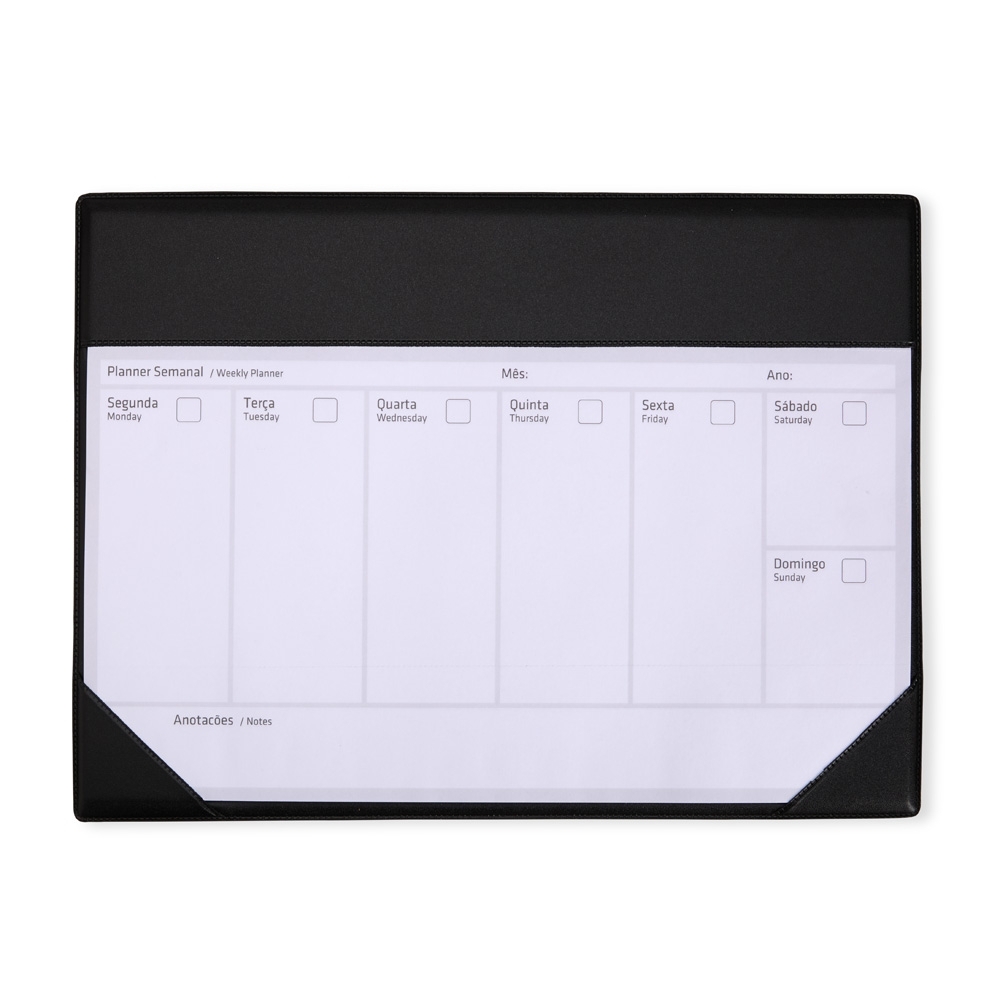 Planner Semanal de Mesa PVC A4 24,5x33cm 20 Folhas