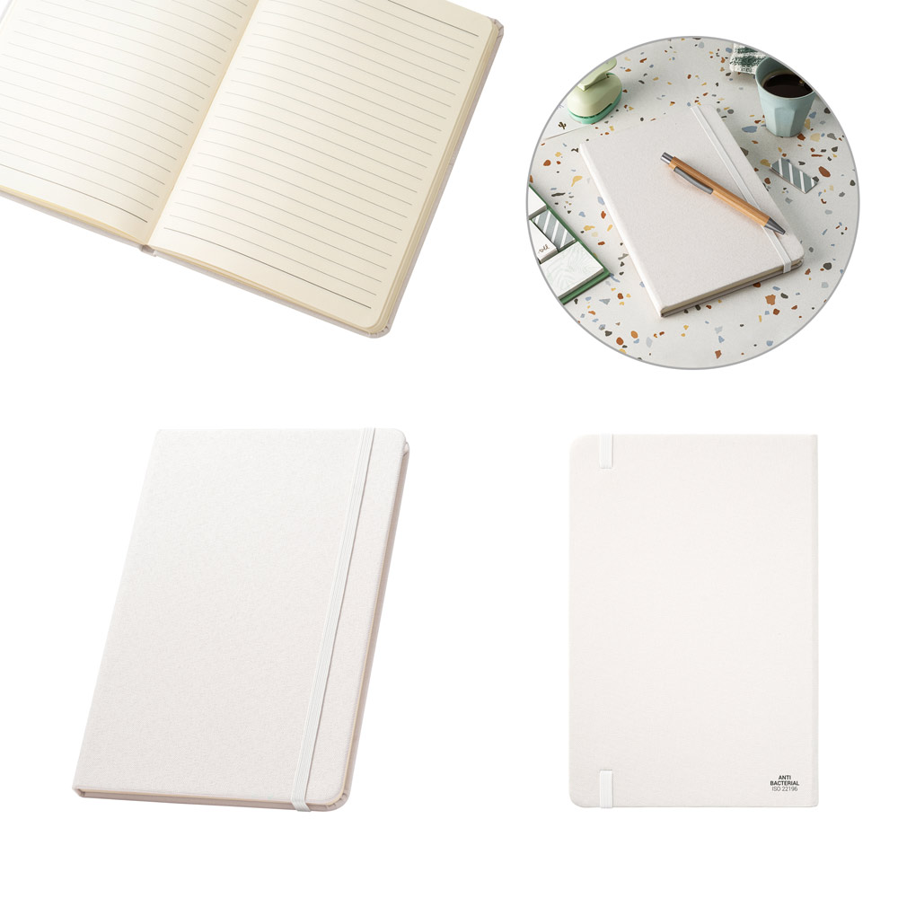 Caderno A5 rPET Antibacteriano Pautado 140x210mm 80 Folhas