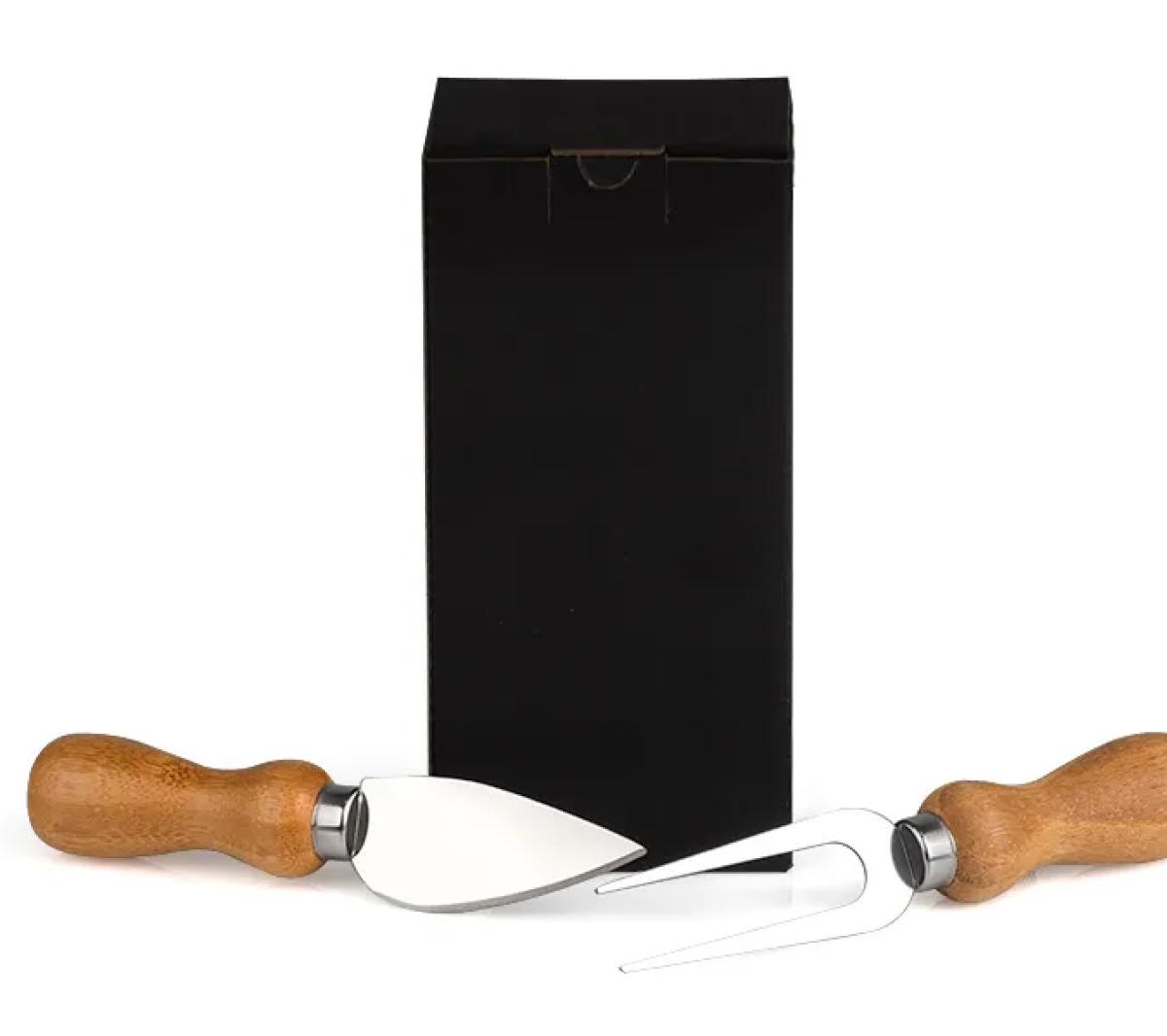 Conjunto para Queijo Inox e Bambu 2 Peças
