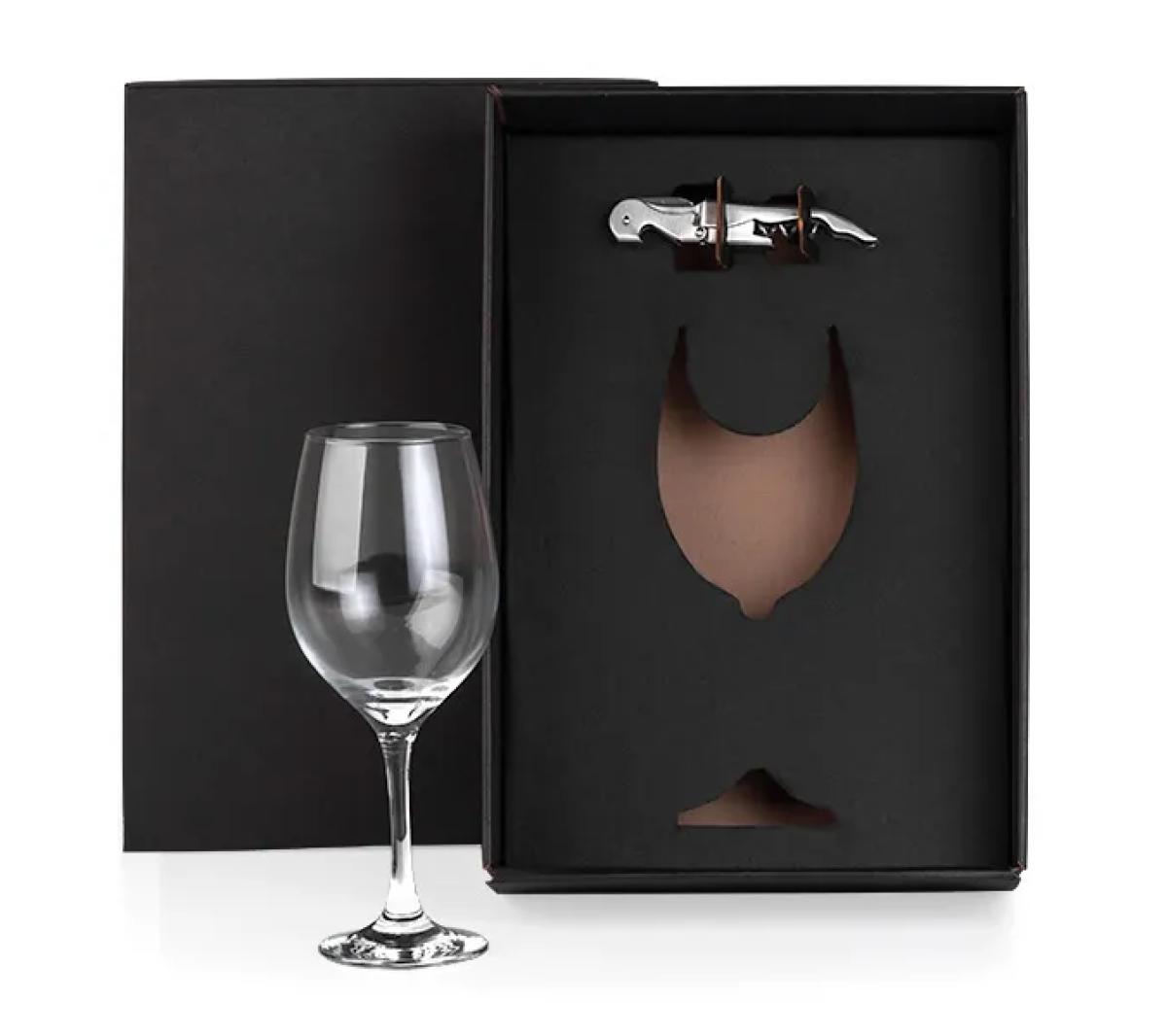 Kit Vinho Vidro e Aço Inox 490ml