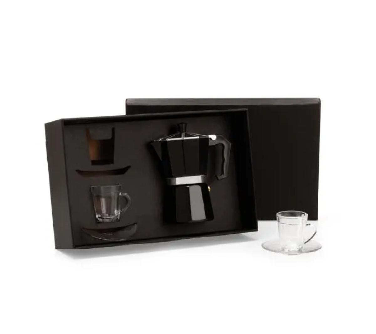 Kit para Café com Cafeteira Italiana em Alumínio