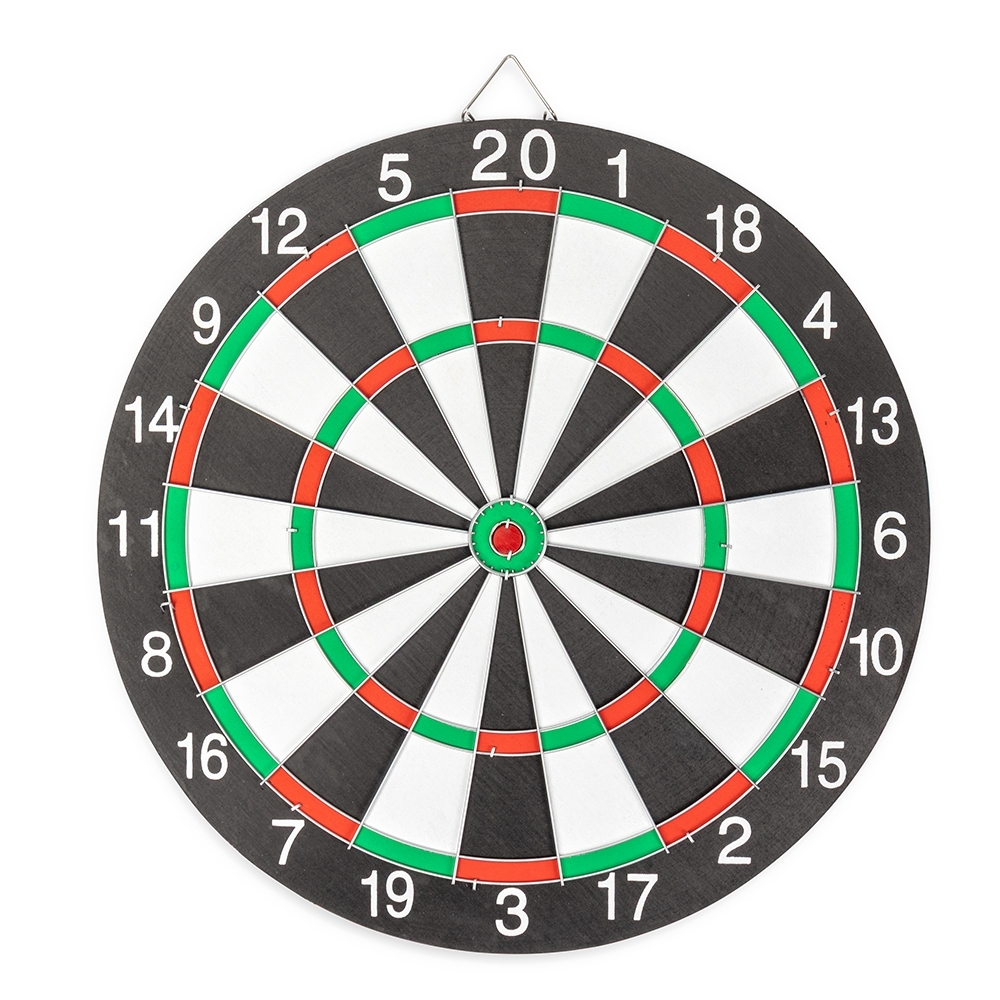 Jogo de Dardos Madeira Alvo Dupla Face 36x36cm