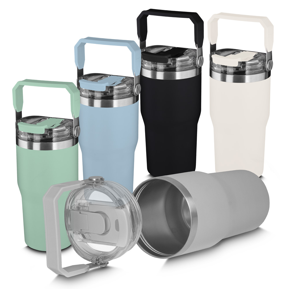 Garrafa Térmica Aço Inox com Canudo 650ml