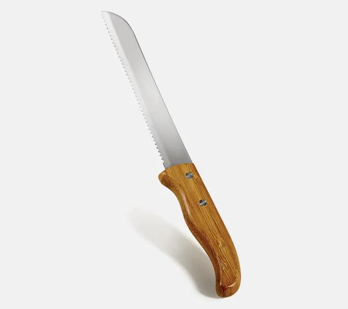 Faca para Pão Bambu e Inox