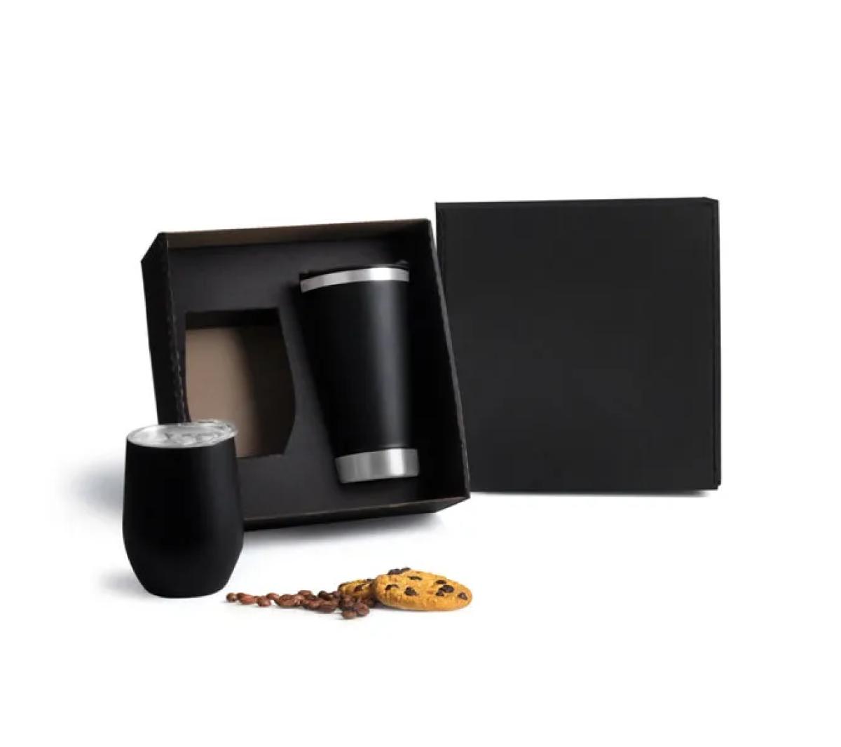 Kit de Copos Térmicos em Aço Inox 340ml/500ml