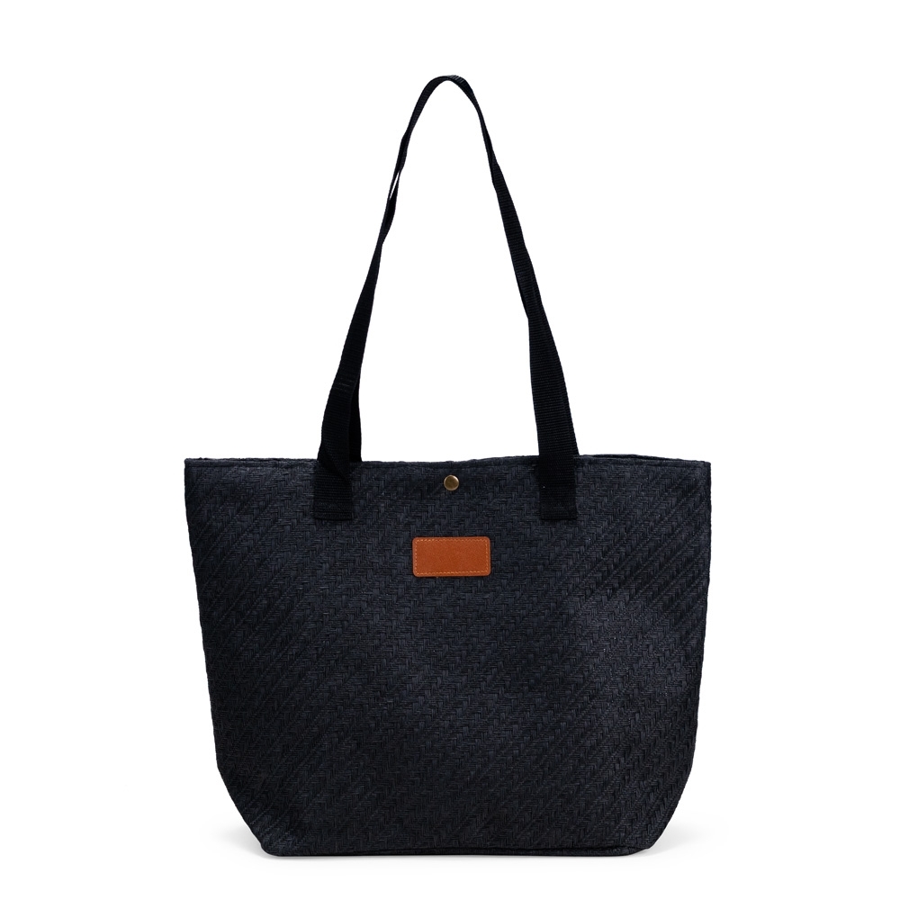 Bolsa Palha Trançada Nylon 31x43cm