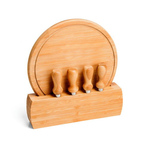 Kit Queijo em Bambu e Inox 22cm