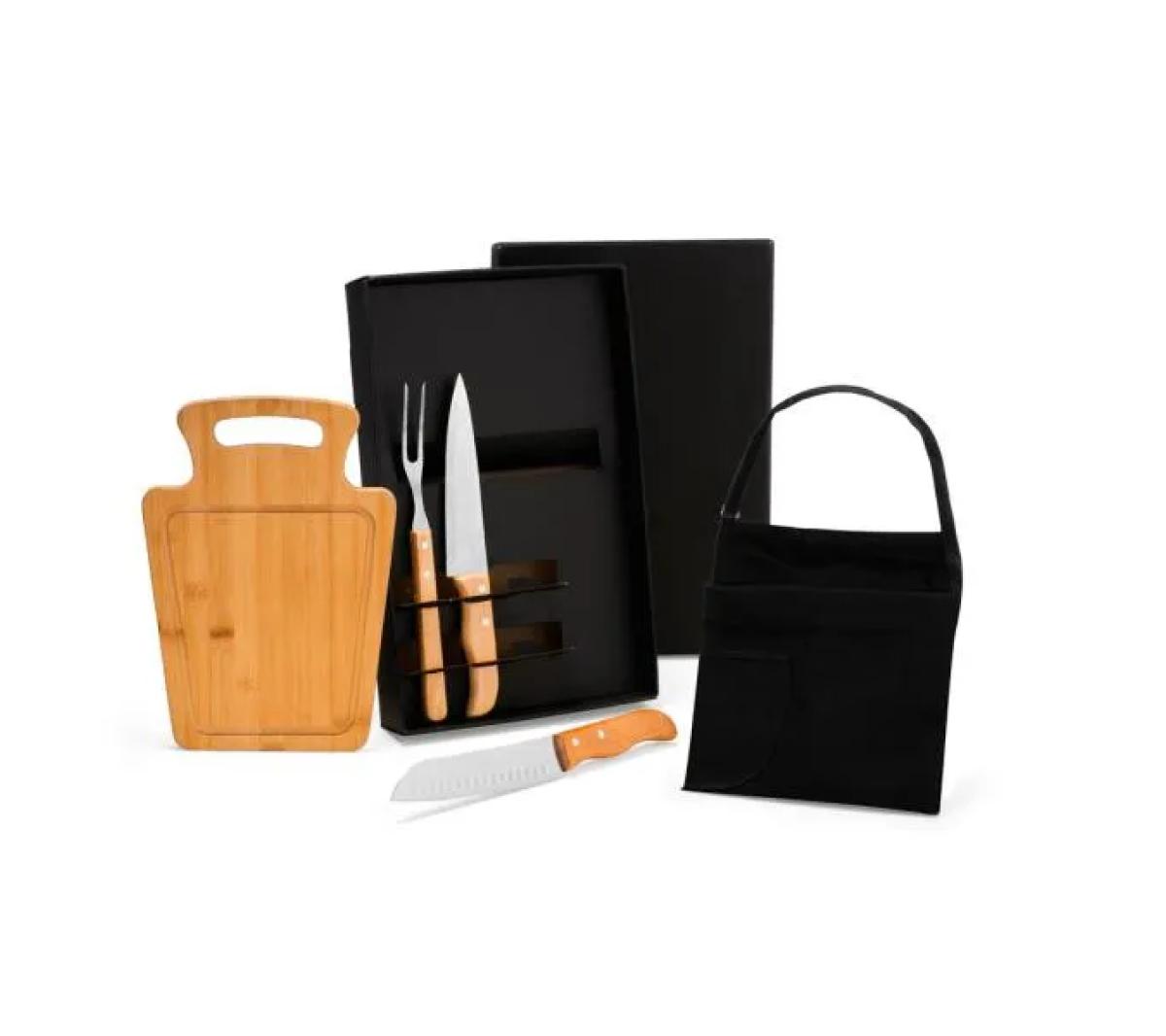 Kit Churrasco Bambu 5 Peças