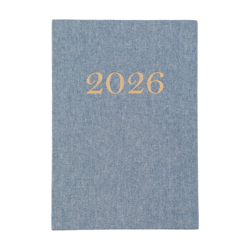 Agenda Diária Capa Dura Linho 2026 20,5x14,4cm