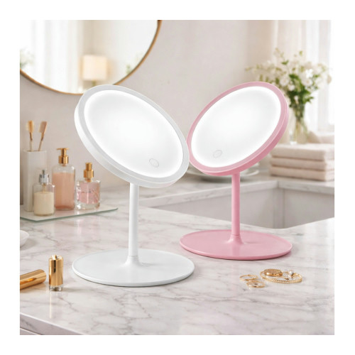 Espelho de Mesa Plástico com LED 26,3x17,4cm