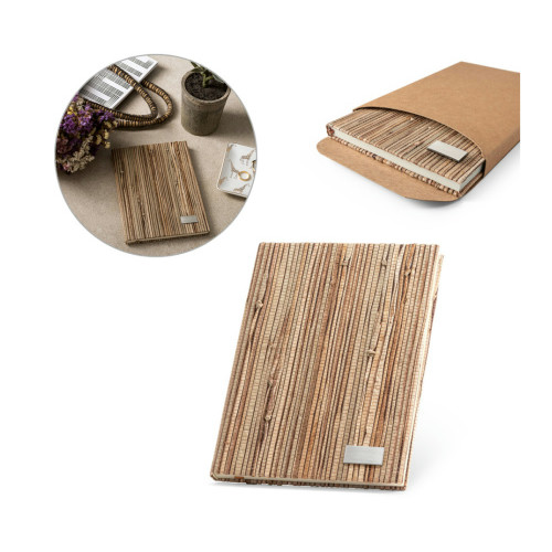 Caderno A5 Capa Dura Palha Natural 150x210mm 96 Folhas