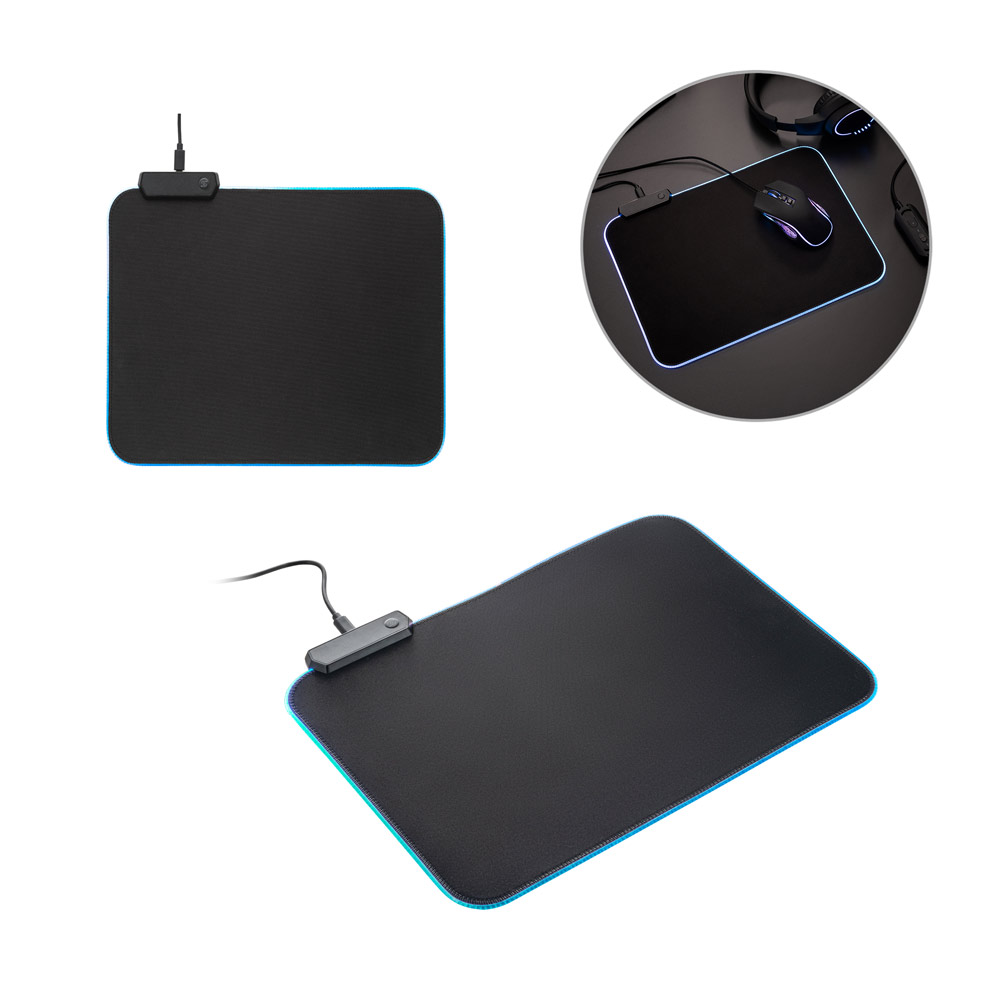 Tapete para Jogos em Poliéster Antiderrapante RGB 250x350mm