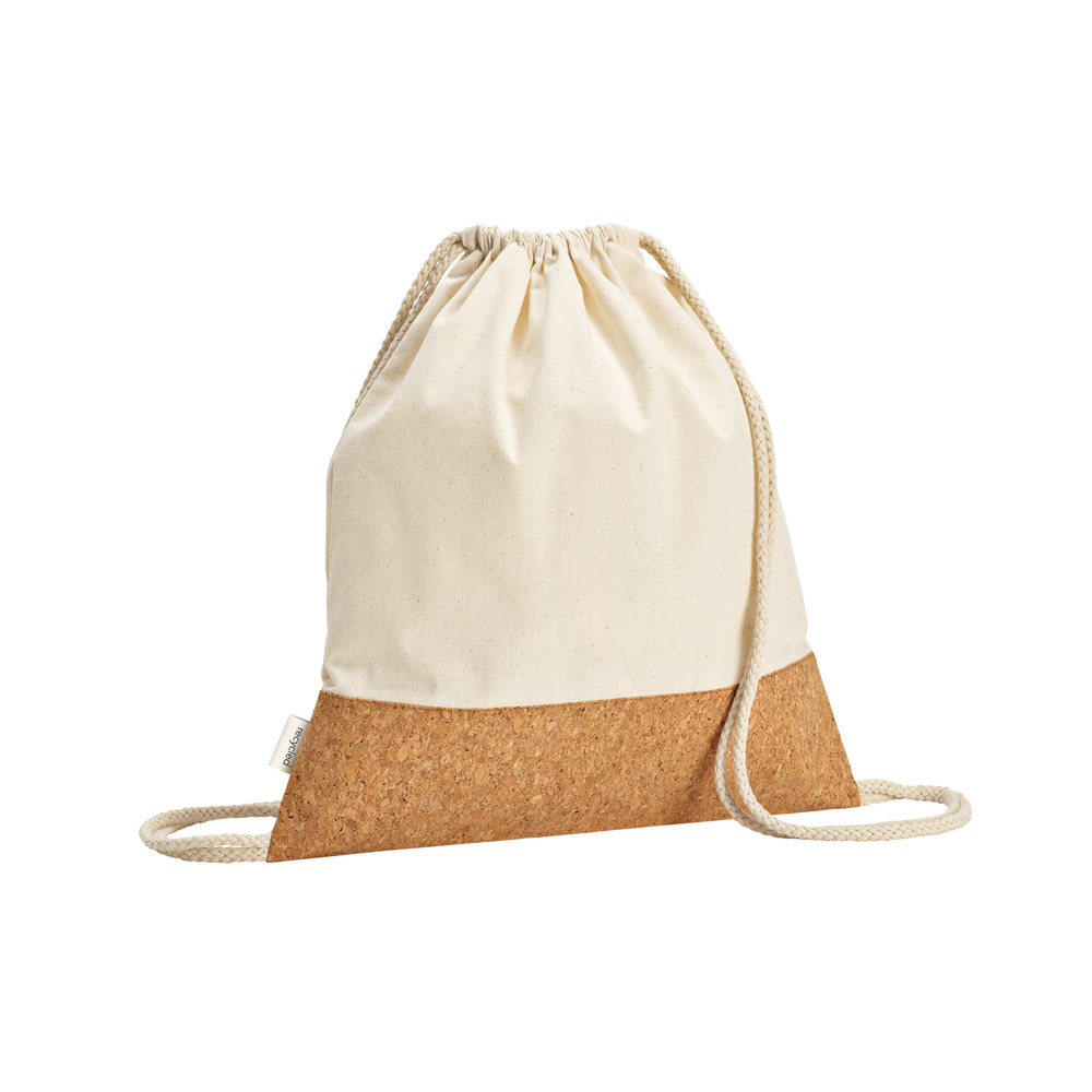Sacola Tipo Mochila Algodão e Poliéster Reciclados 370x410mm