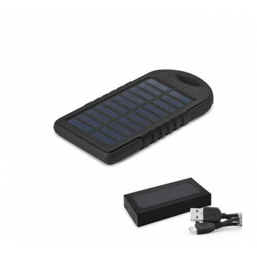 Bateria Portátil Solar Plástico 2000 mAh 143x77mm